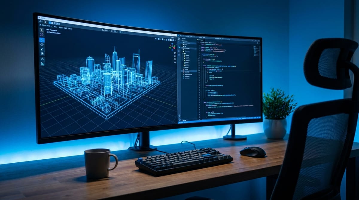 Kimi K3 og 3D: kode-generert verden, ikke tradisjonell 3D-modellering
